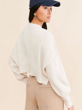 Free People ecru easy street crop